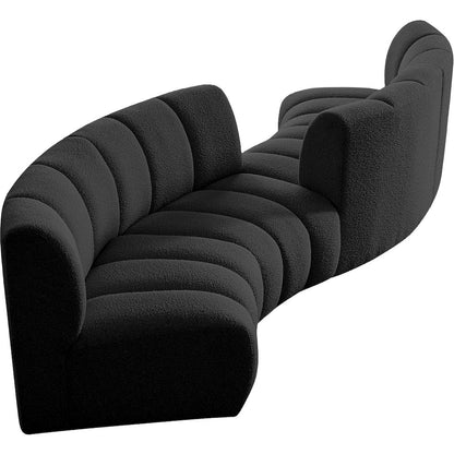Infinity Black Boucle Fabric 4pc. Modular Sectional