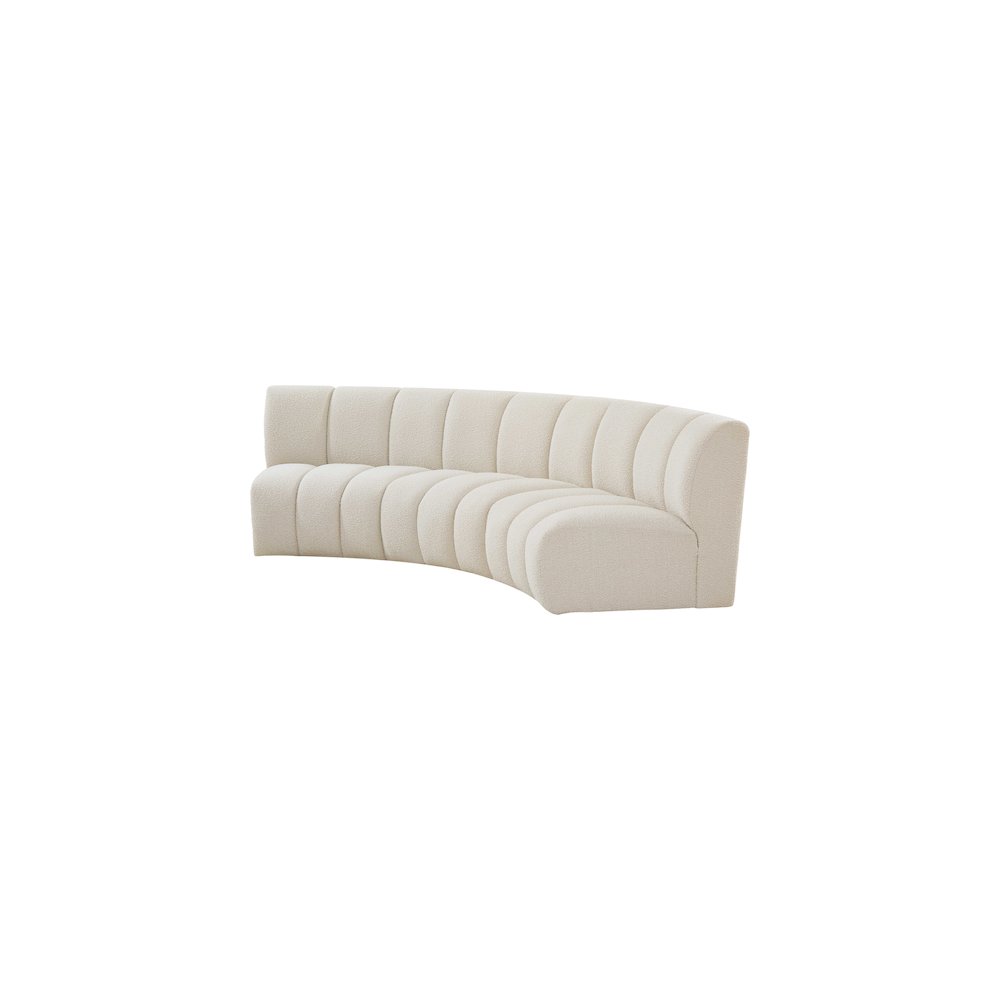 Infinity Cream Boucle Fabric 3pc. Modular Sectional