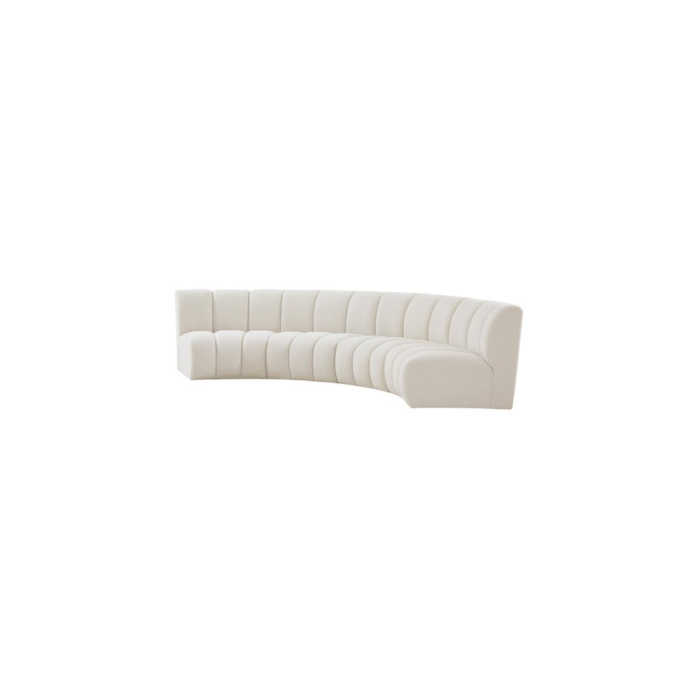 Infinity Cream Boucle Fabric 4pc. Modular Sectional