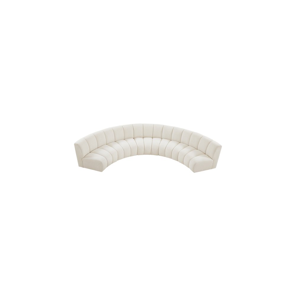 Infinity Cream Boucle Fabric 5pc. Modular Sectional