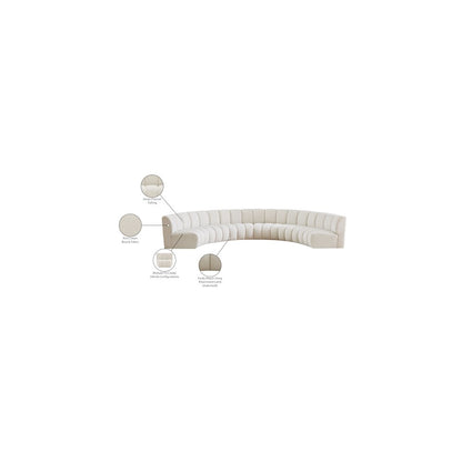 Infinity Cream Boucle Fabric 6pc. Modular Sectional