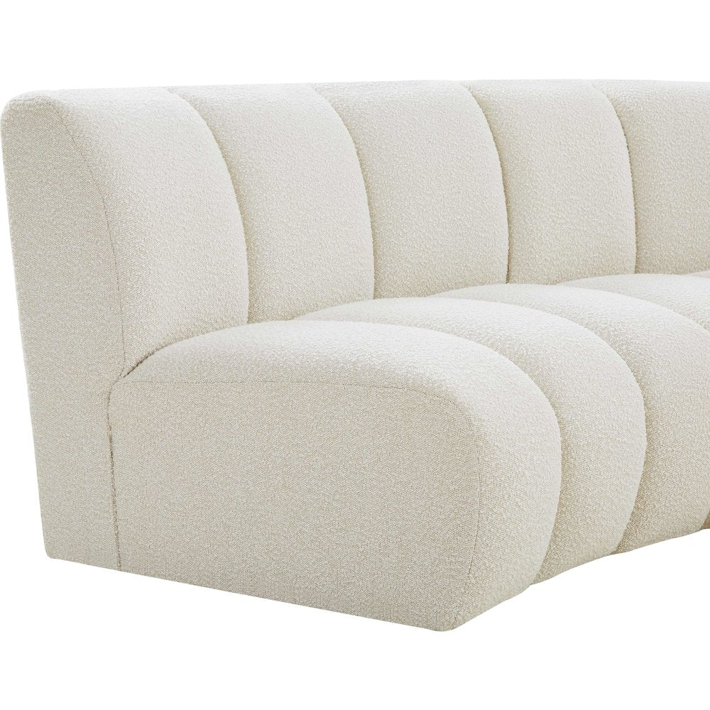 Infinity Cream Boucle Fabric 8pc. Modular Sectional