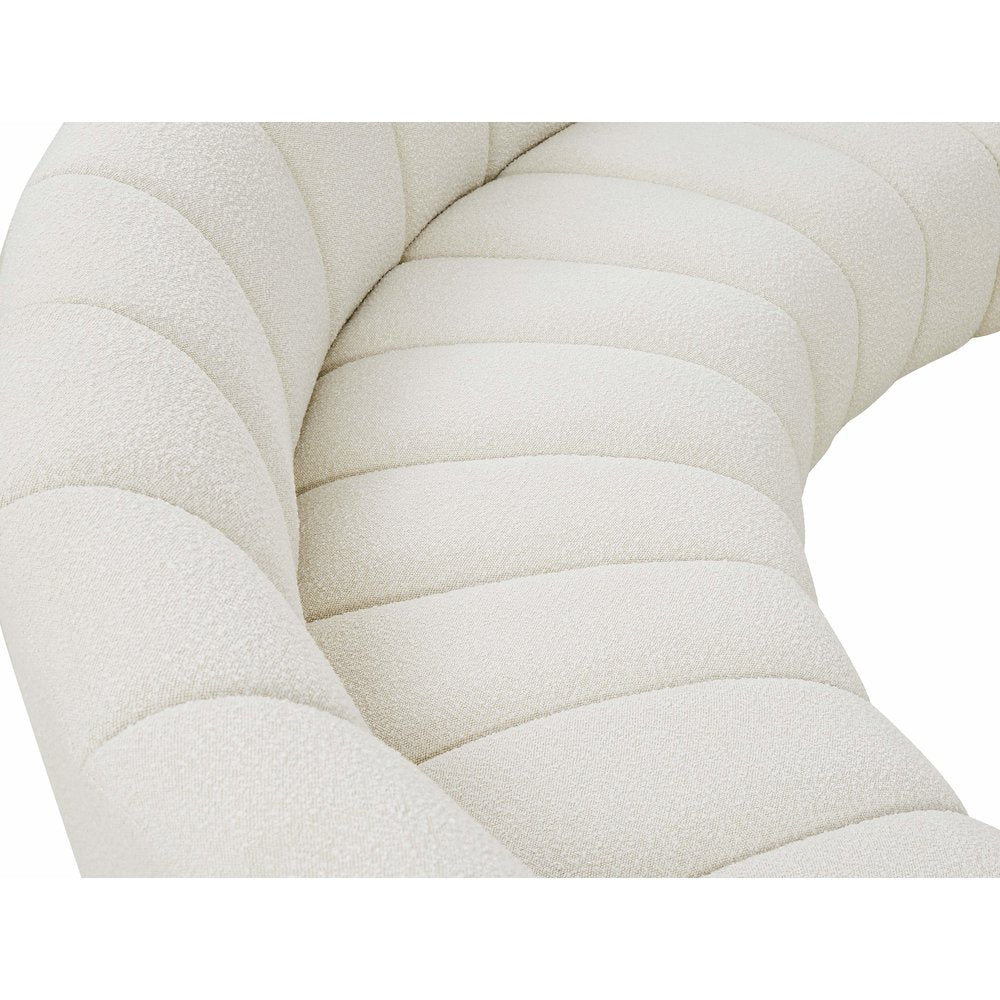 Infinity Cream Boucle Fabric 9pc. Modular Sectional