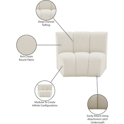 Infinity Cream Boucle Fabric Modular Chair