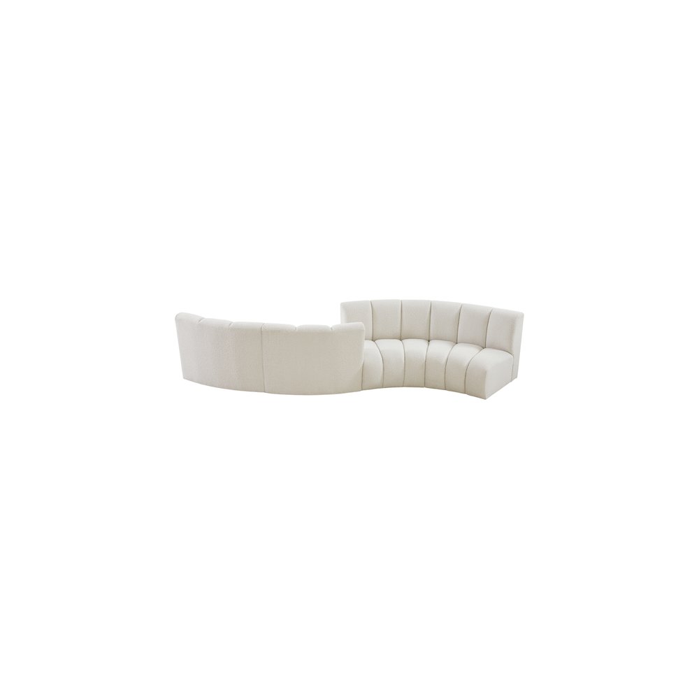 Infinity Cream Boucle Fabric 4pc. Modular Sectional