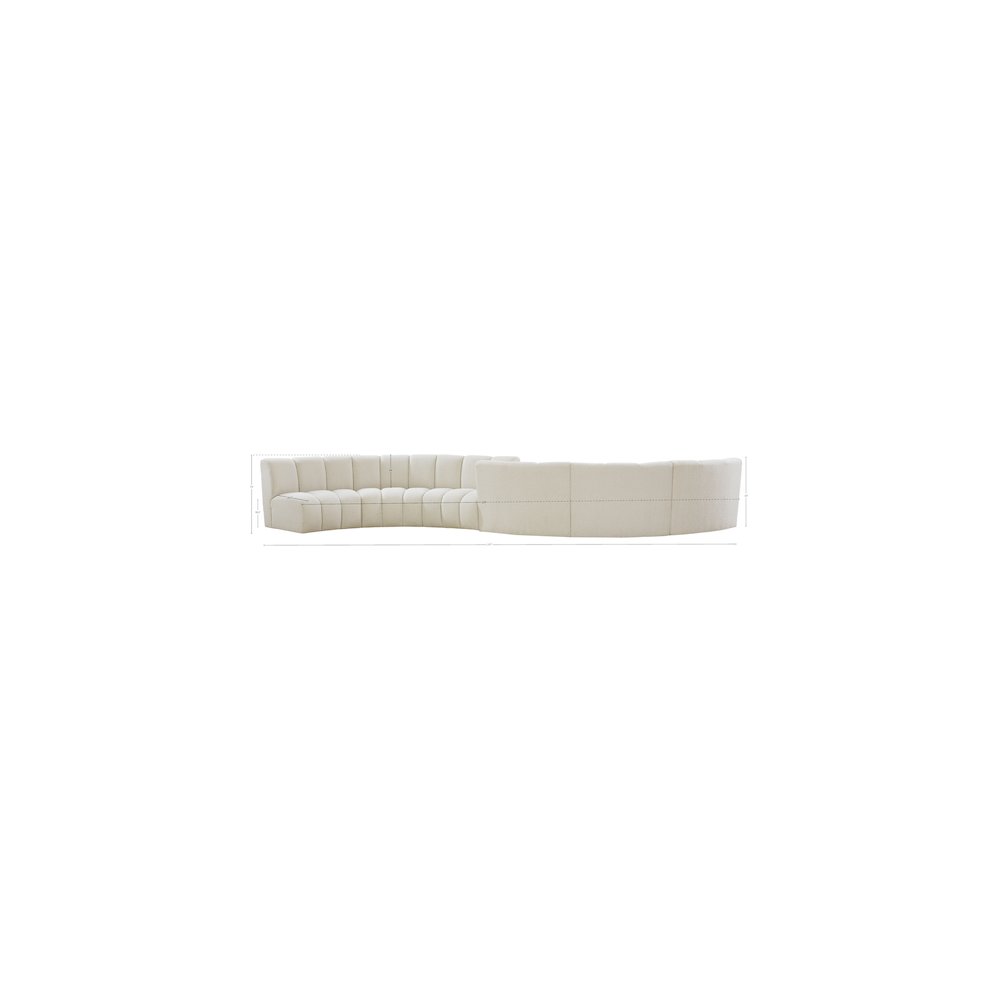 Infinity Cream Boucle Fabric 6pc. Modular Sectional
