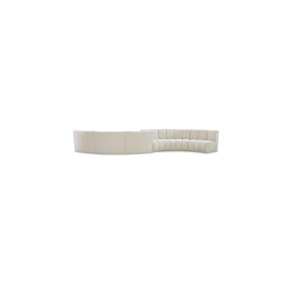Infinity Cream Boucle Fabric 6pc. Modular Sectional
