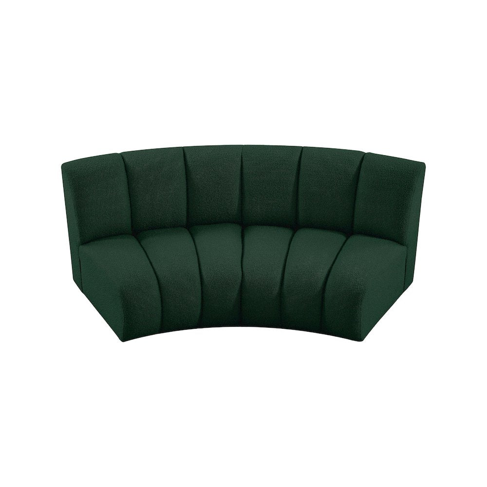 Infinity Green Boucle Fabric 2pc. Modular Sectional