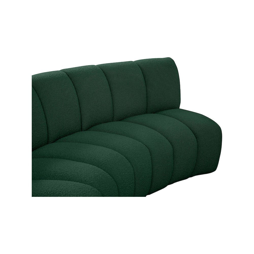 Infinity Green Boucle Fabric 2pc. Modular Sectional