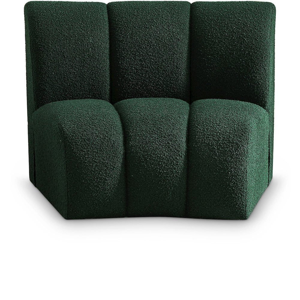 Infinity Green Boucle Fabric Modular Chair