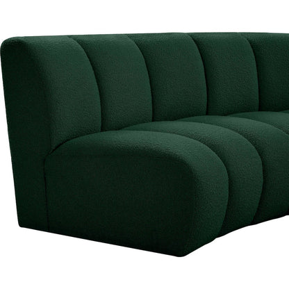 Infinity Green Boucle Fabric 6pc. Modular Sectional