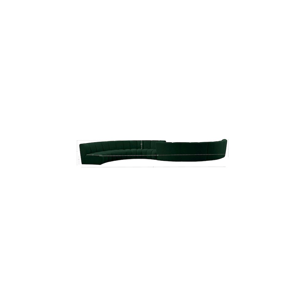Infinity Green Boucle Fabric 8pc. Modular Sectional
