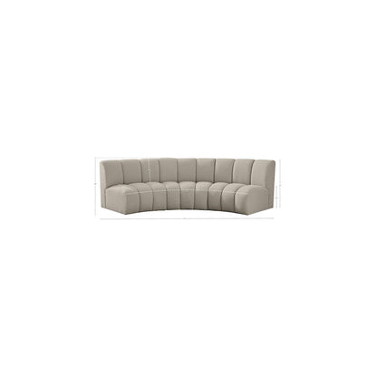 Infinity Brown Boucle Fabric 3pc. Modular Sectional