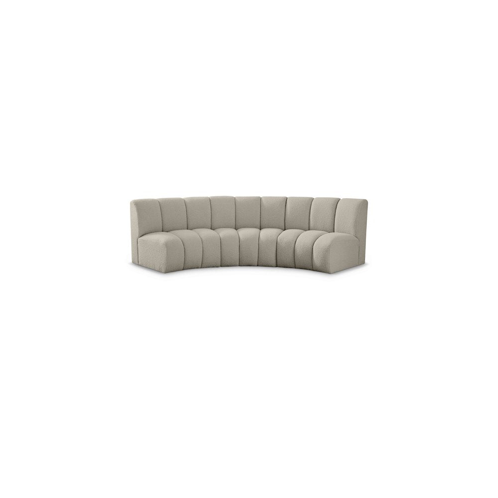 Infinity Brown Boucle Fabric 3pc. Modular Sectional
