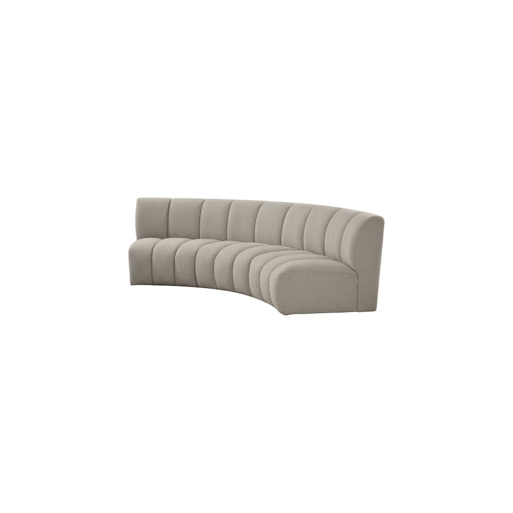Infinity Brown Boucle Fabric 3pc. Modular Sectional