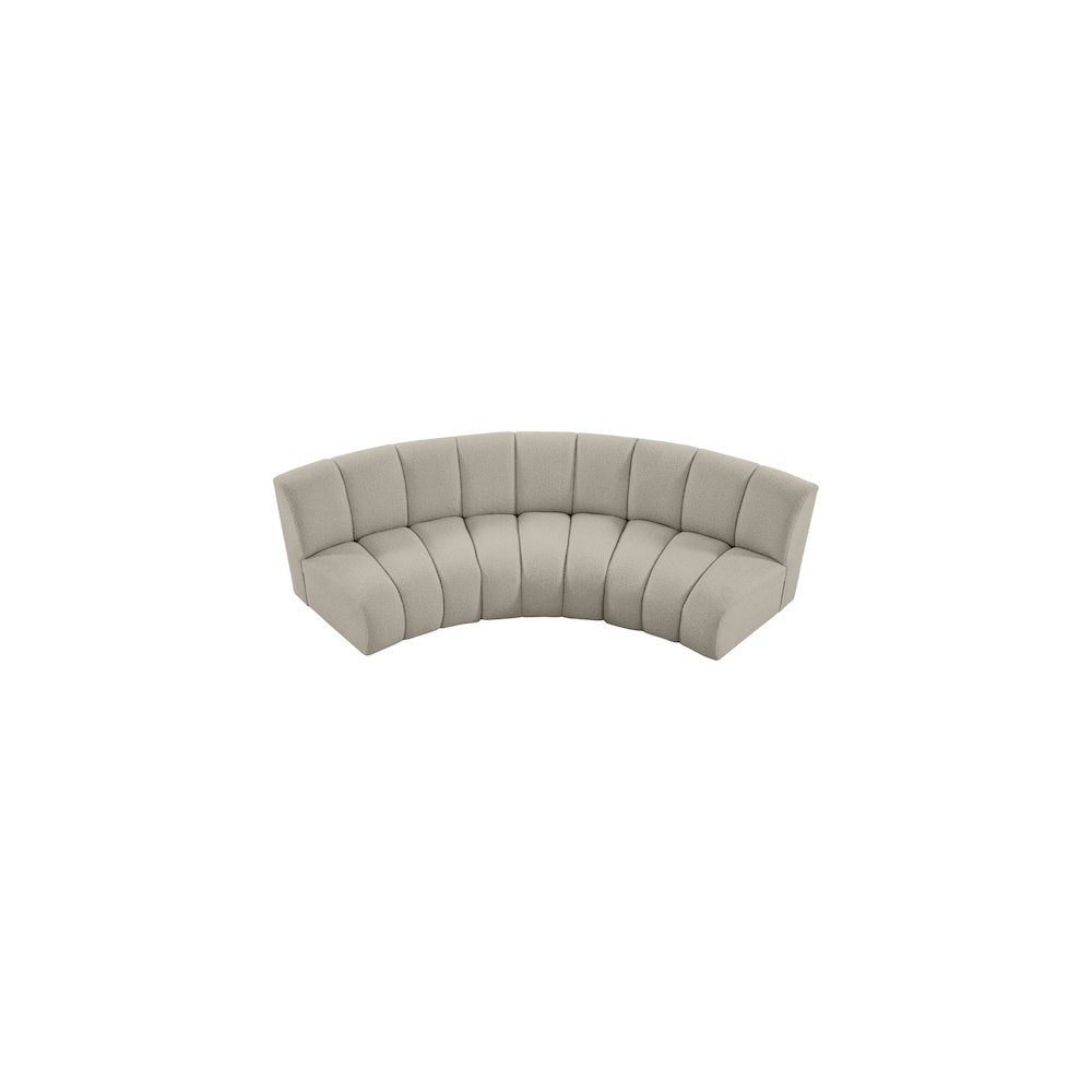 Infinity Brown Boucle Fabric 3pc. Modular Sectional