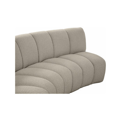 Infinity Brown Boucle Fabric 3pc. Modular Sectional