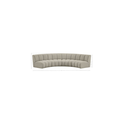 Infinity Brown Boucle Fabric 4pc. Modular Sectional