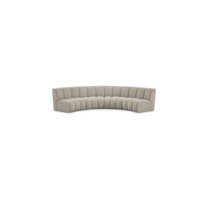 Infinity Brown Boucle Fabric 4pc. Modular Sectional