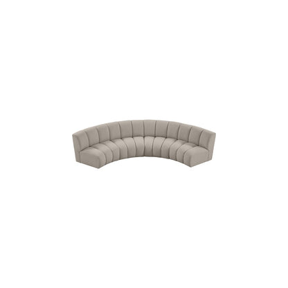 Infinity Brown Boucle Fabric 4pc. Modular Sectional