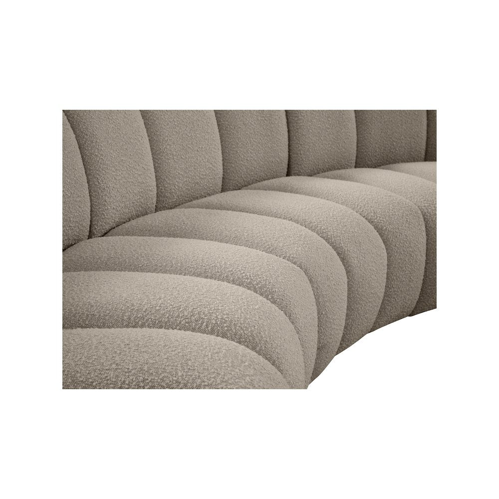 Infinity Brown Boucle Fabric 4pc. Modular Sectional