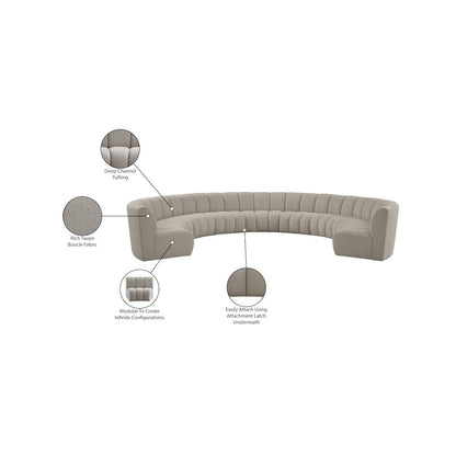 Infinity Brown Boucle Fabric 9pc. Modular Sectional