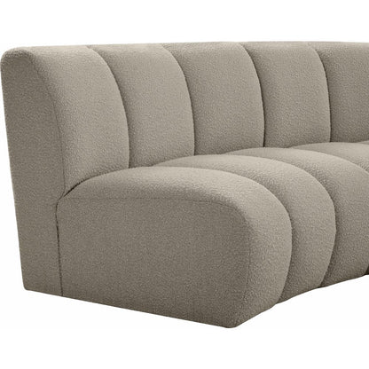 Infinity Brown Boucle Fabric 9pc. Modular Sectional