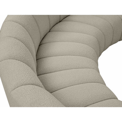 Infinity Brown Boucle Fabric 9pc. Modular Sectional