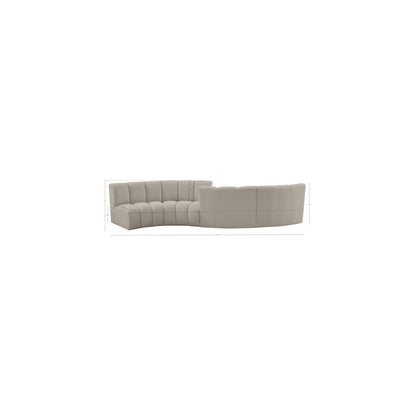Infinity Brown Boucle Fabric 4pc. Modular Sectional