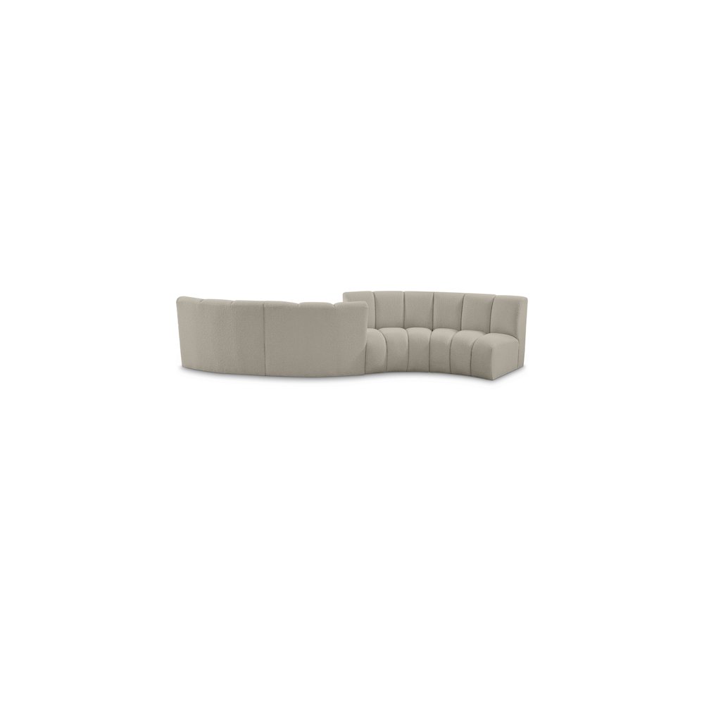 Infinity Brown Boucle Fabric 4pc. Modular Sectional