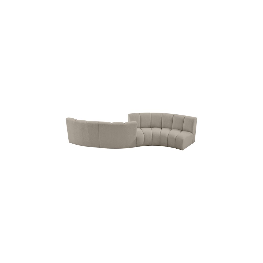 Infinity Brown Boucle Fabric 4pc. Modular Sectional