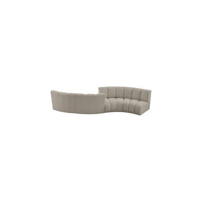 Infinity Brown Boucle Fabric 4pc. Modular Sectional