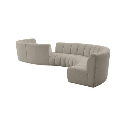 Infinity Brown Boucle Fabric 8pc. Modular Sectional