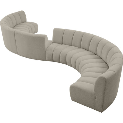 Infinity Brown Boucle Fabric 8pc. Modular Sectional
