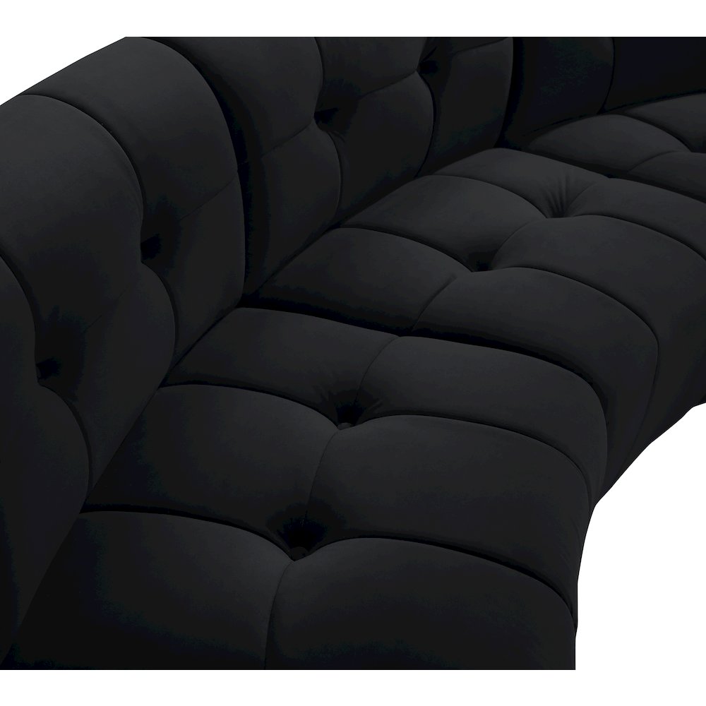 Limitless Black Velvet 2pc. Modular Sectional