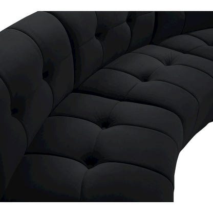 Limitless Black Velvet 2pc. Modular Sectional