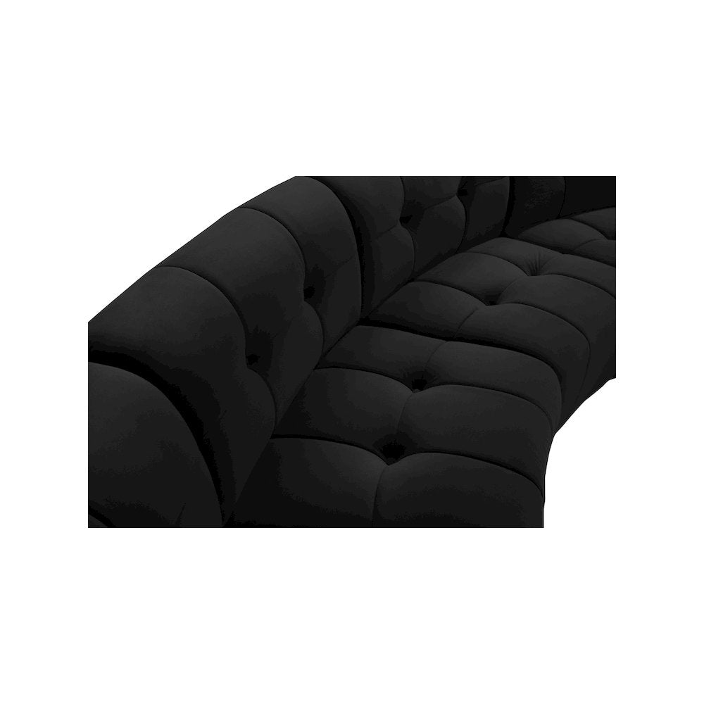 Limitless Black Velvet 3pc. Modular Sectional