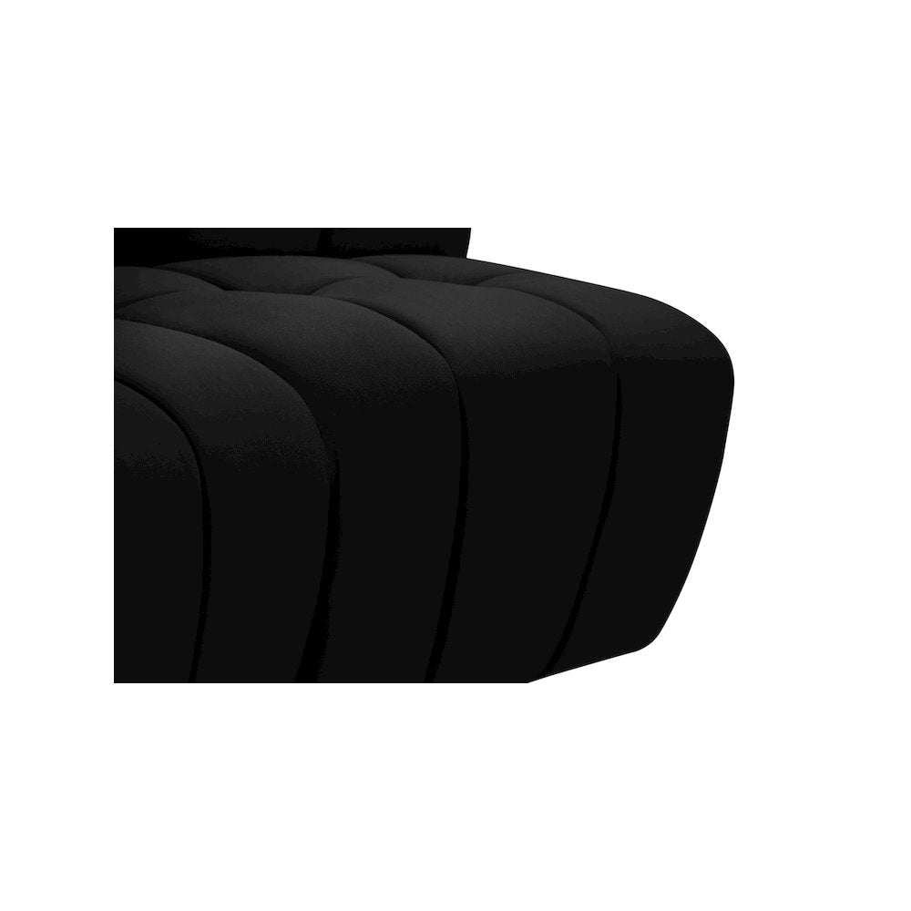 Limitless Black Velvet 5pc. Modular Sectional