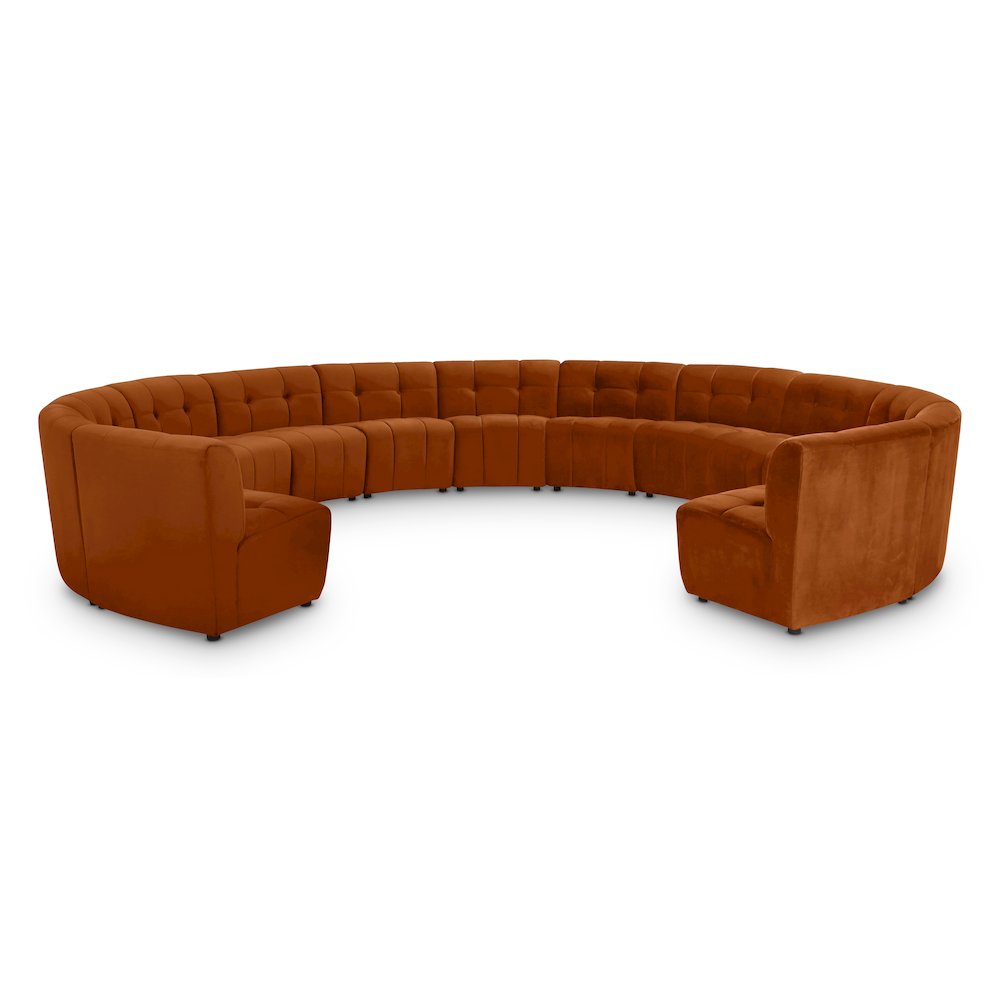 Limitless Cognac Velvet 13pc. Modular Sectional