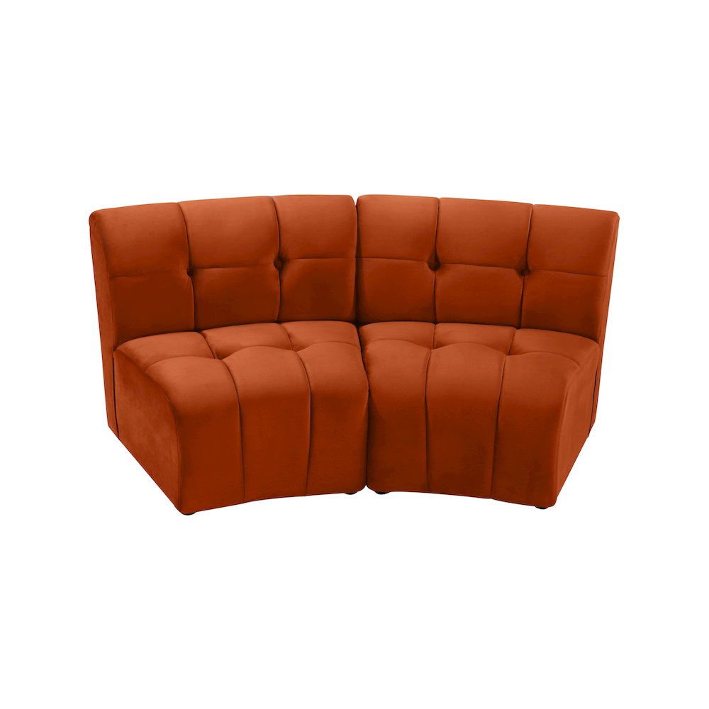 Limitless Cognac Velvet 2pc. Modular Sectional