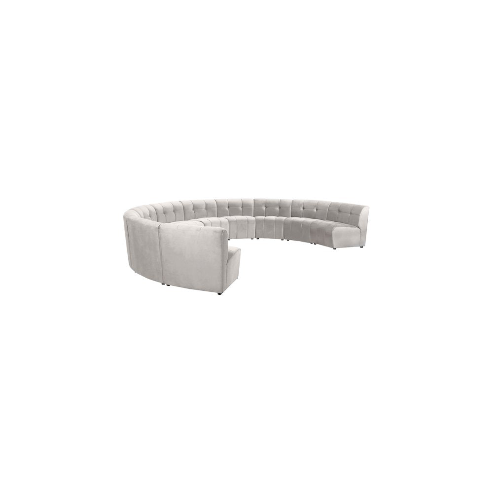 Limitless Cream Velvet 10pc. Modular Sectional