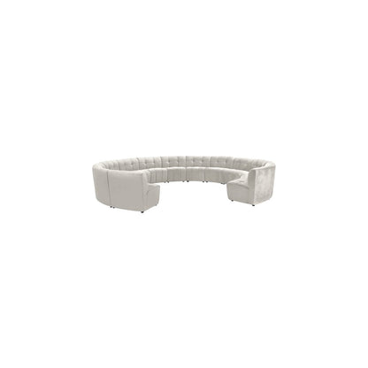 Limitless Cream Velvet 13pc. Modular Sectional