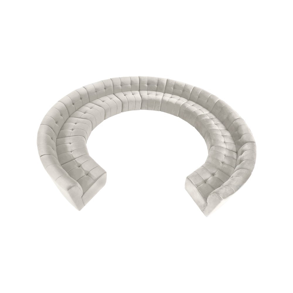 Limitless Cream Velvet 13pc. Modular Sectional