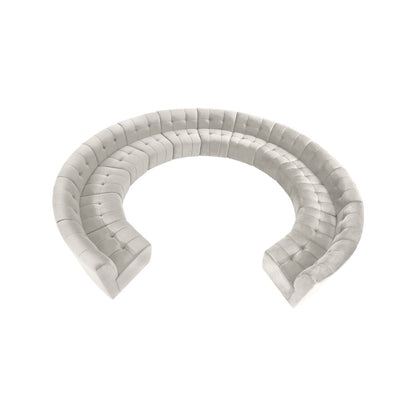 Limitless Cream Velvet 13pc. Modular Sectional