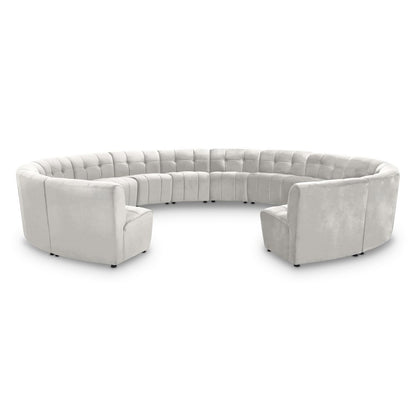 Limitless Cream Velvet 14pc. Modular Sectional