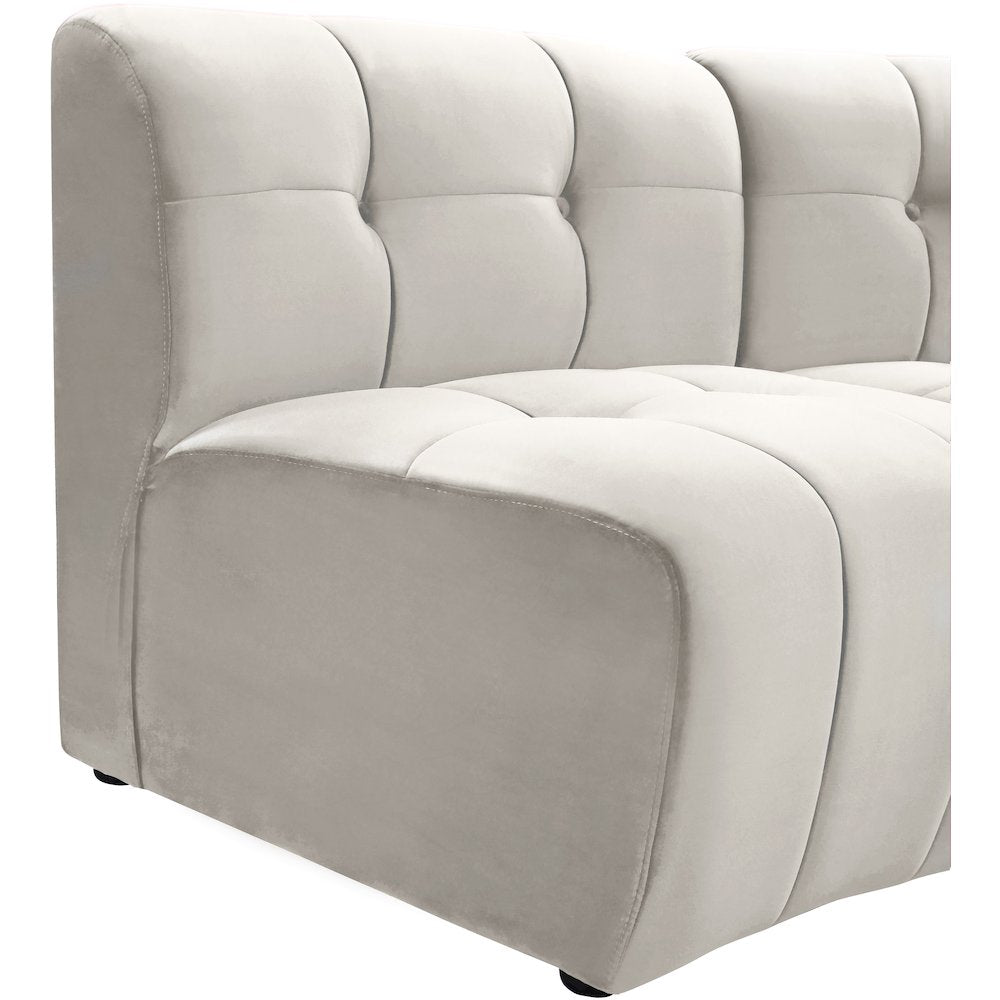 Limitless Cream Velvet 2pc. Modular Sectional