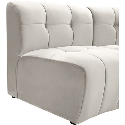 Limitless Cream Velvet 3pc. Modular Sectional