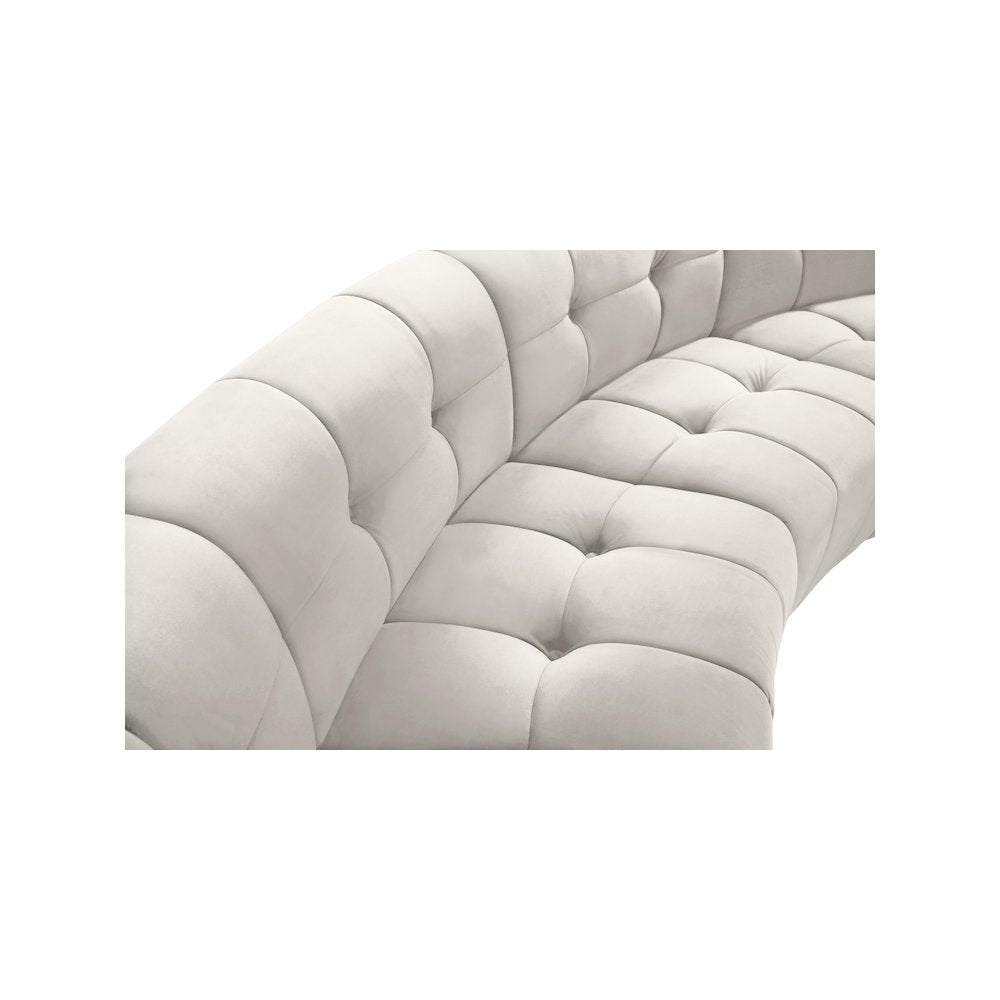 Limitless Cream Velvet 3pc. Modular Sectional