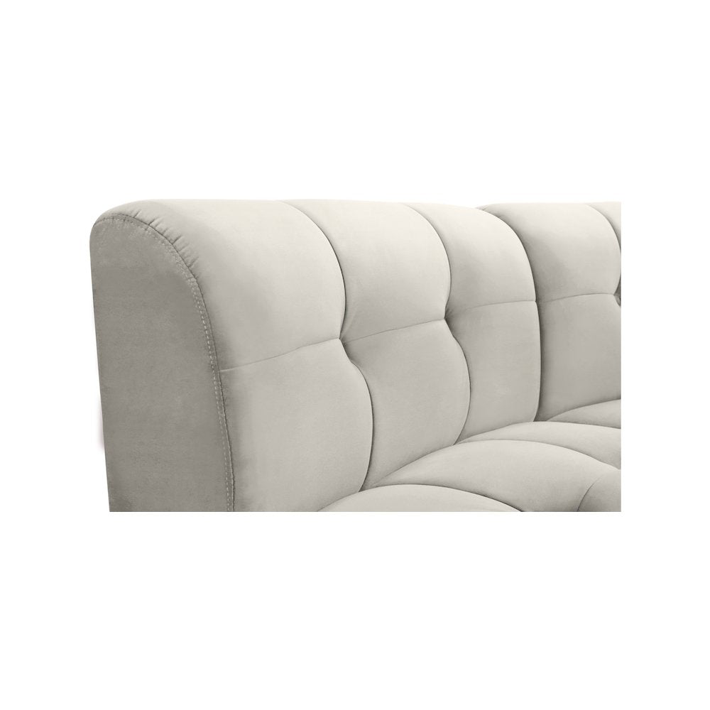 Limitless Cream Velvet 3pc. Modular Sectional