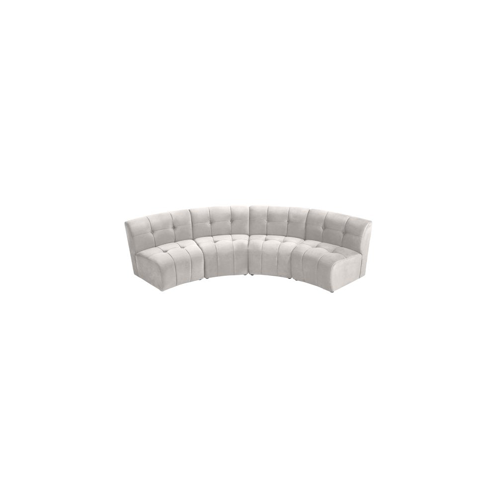 Limitless Cream Velvet 4pc. Modular Sectional